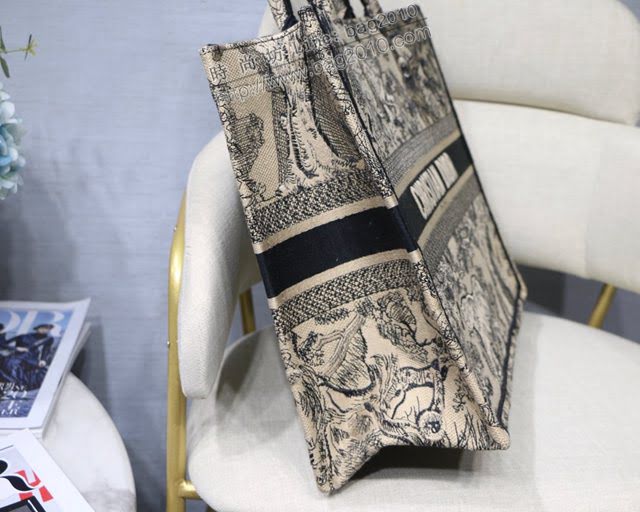 Dior女包 迪奧Book Tote老虎大號托特包 Dior刺繡購物袋  dfk1598